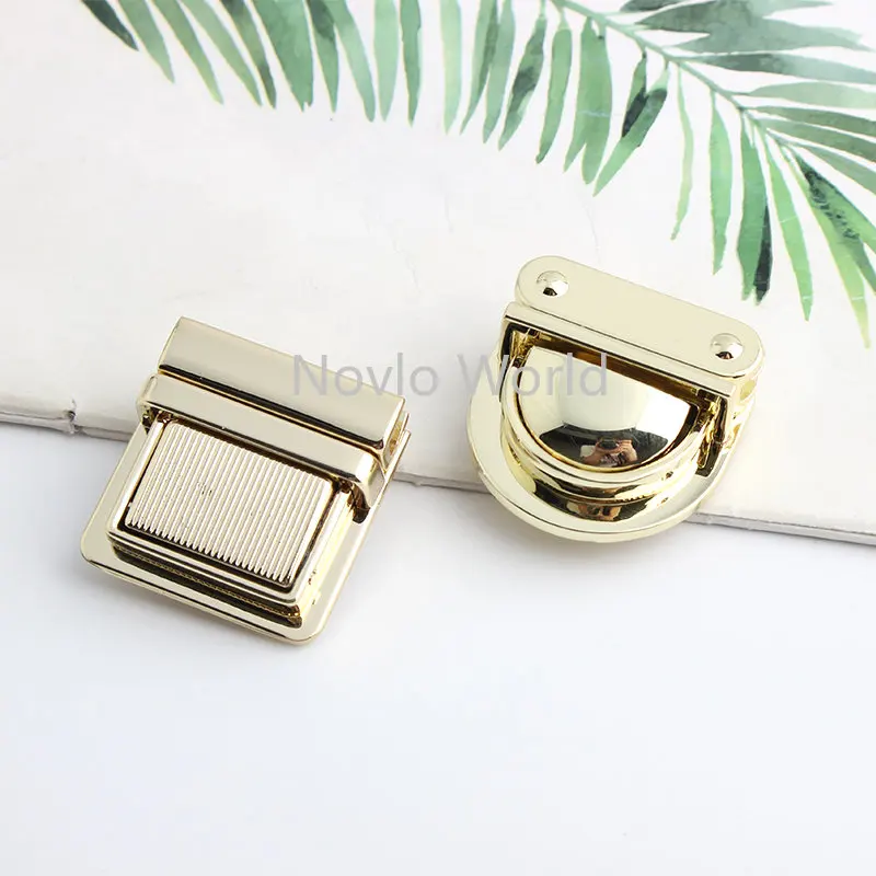 Light Gold,Silver Metal Flip Locks Clasp For Women Bags Handbags Purse Snap Lock Clip Buckle Decorative Replacement Accessories