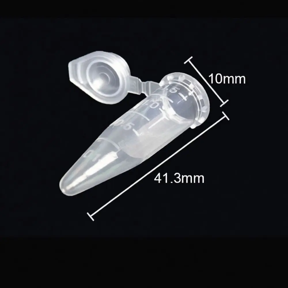 Clear Centrifuge Tubes Plastic Graduated Vial For Laboratory Liquid Storage Conical Flat Bottom Science Experiment Equipment Kit
