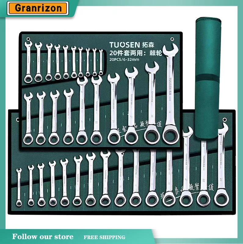 combinacao ratchet spanner tool grupo ratchet wrench torque dual heads combinacao 632 mm 01