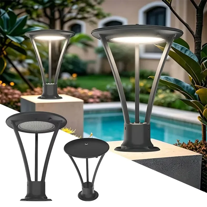 14 Year Manufacturer Energy Saving 25W-75W Dusk to Dawn Post Top Light Outdoor IP65 LED Garden Park Lamp With CE ROHS