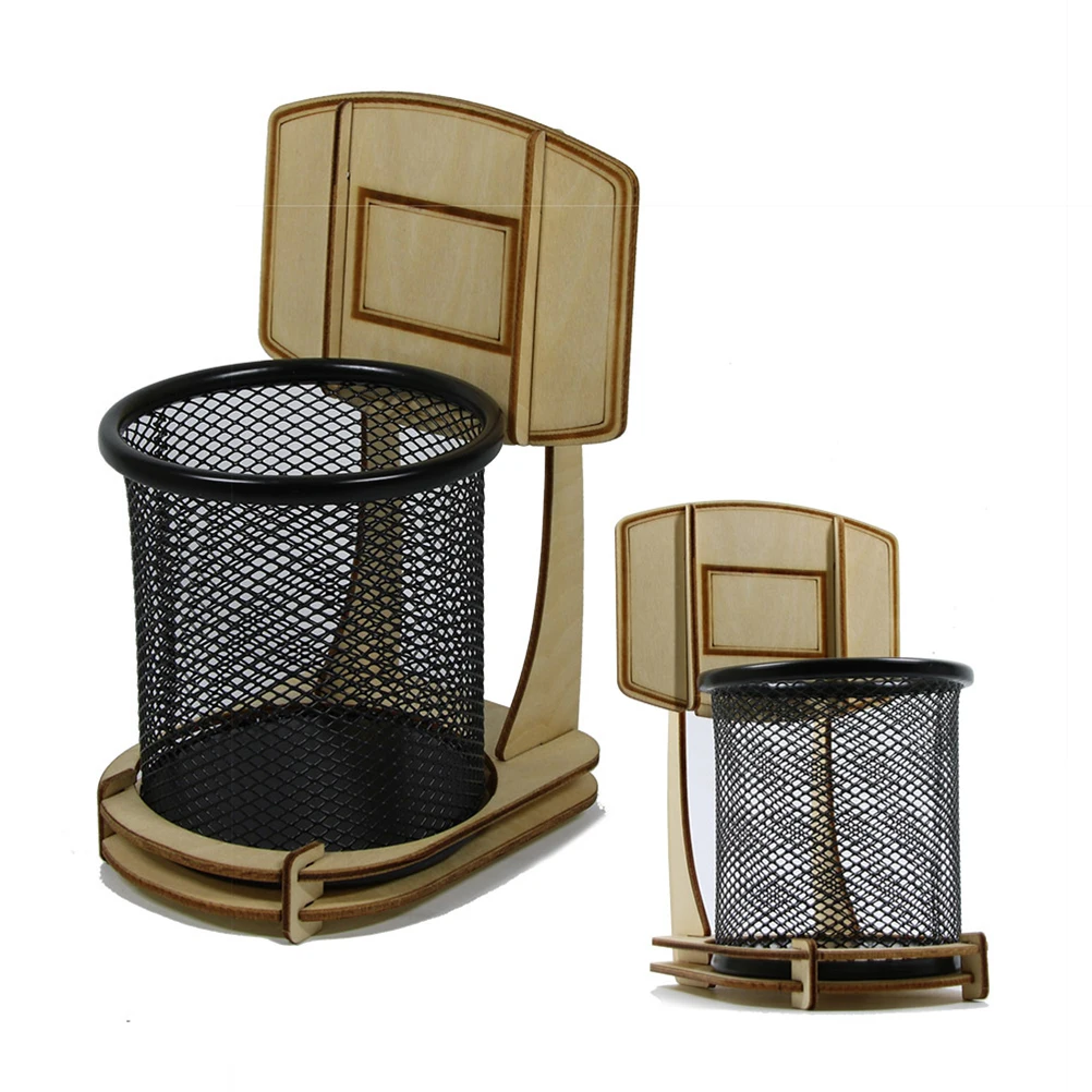 

Basketball Hoop Stand Pen Holder Sport Pencil Desk Detachable Organizer Fun