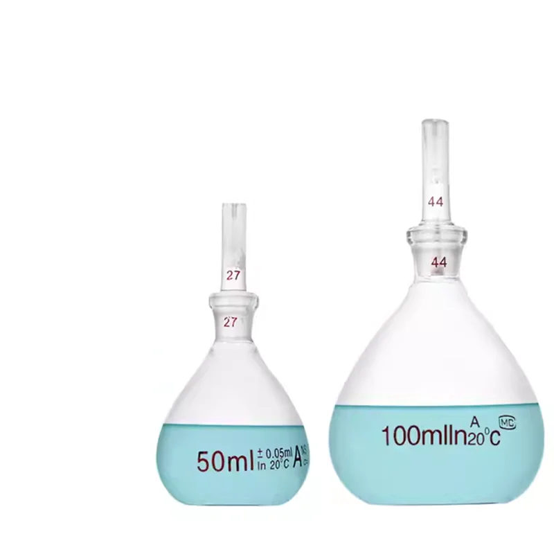 1pc Lab 5ml 10ml 25ml 50ml 100ml Glass Pycnometer Ball-Shape Gravity Bottle Solid pycnometer Laboratory Equipment Glassware