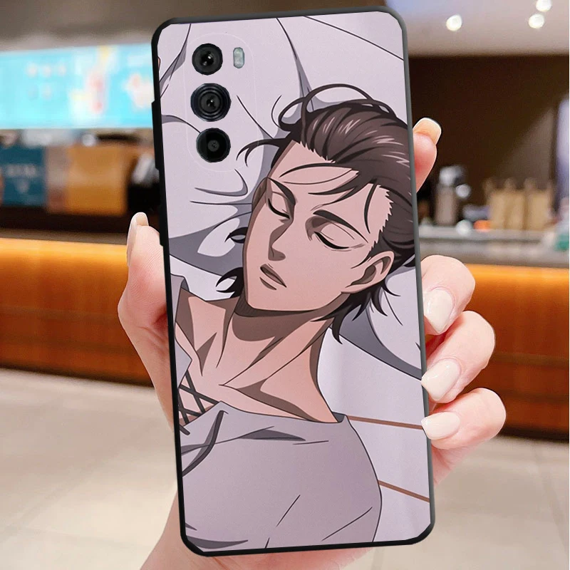 

Eren Yeager attack on titan Phone Case For Motorola Edge 50 40 Pro 60 50 40 30 Ultra Neo Fusion Moto G Play G Stylus G Power G
