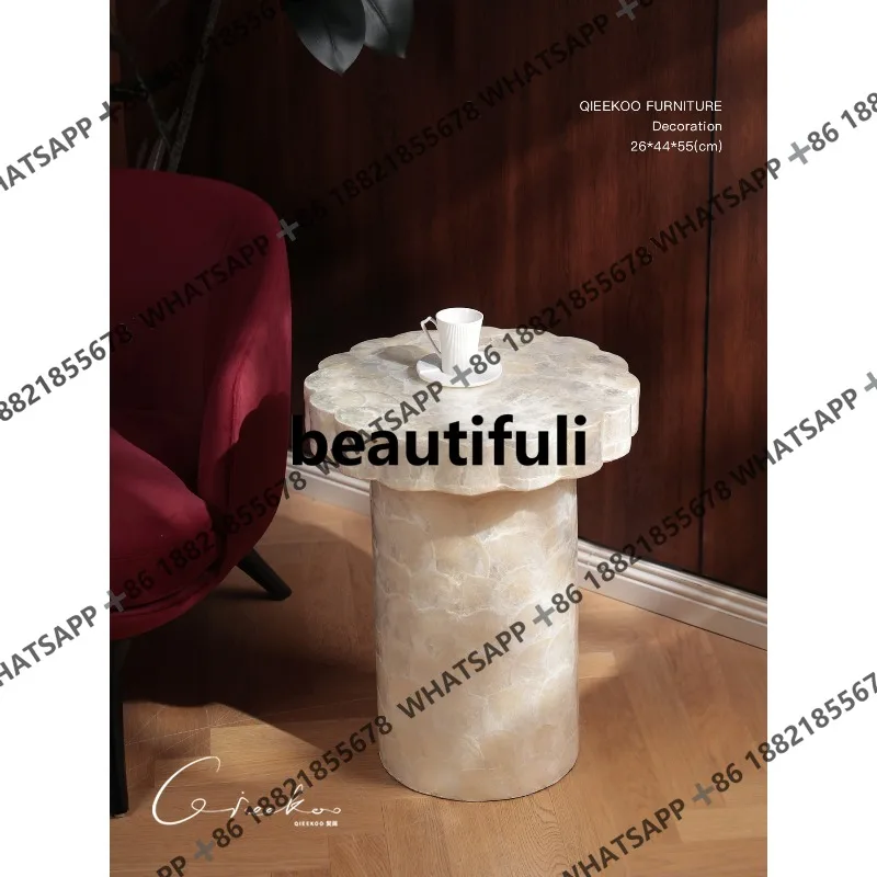 

Imported handmade wave shells, living room entrance table, movable side table, small coffee table