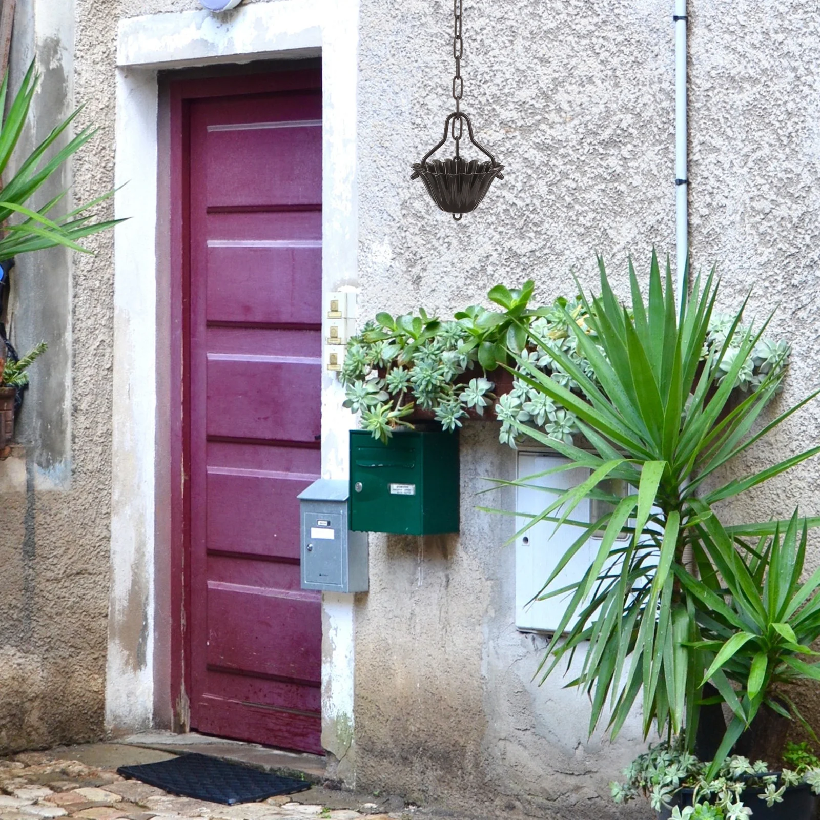 

Aluminium Alloy Rain Chain Durable Decorative Gutter Replacement for Garden Porch Outdoor Hanging