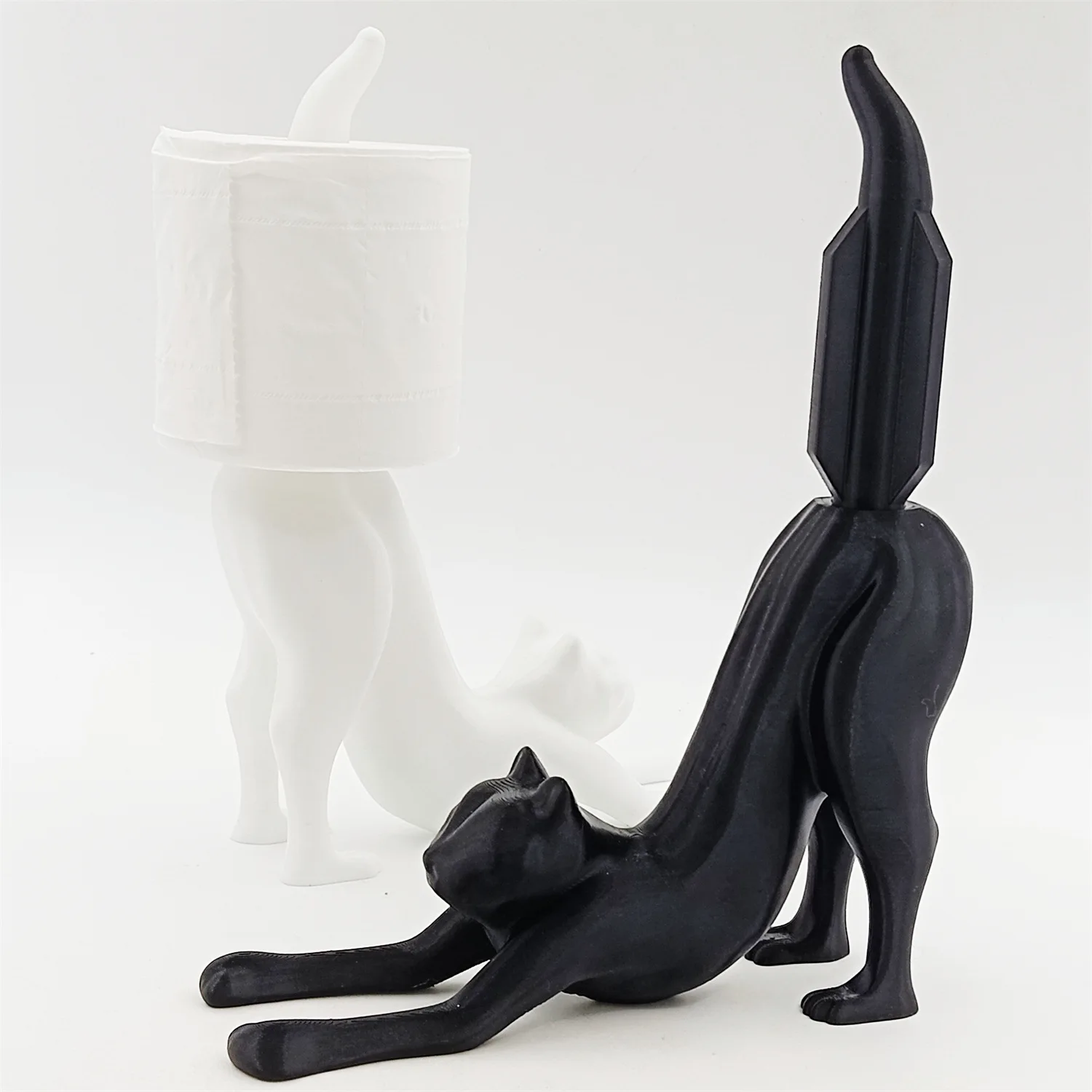 

3D Printed Stretch Cat Toilet Paper Holder Decorations and Creative Succulent Cactus Flower Decorations