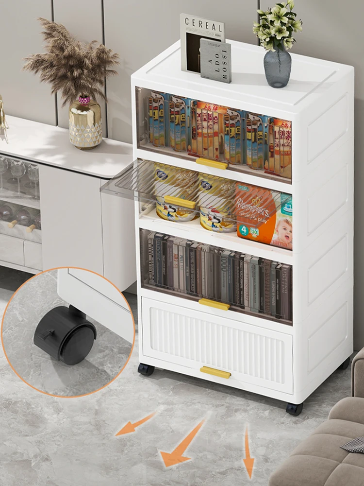 Foldable Storage Trunk Open Storage Box Storage Box Home Wardrobe Clothes Flip Type Organizer Bins Large Capacity Plastic Locker