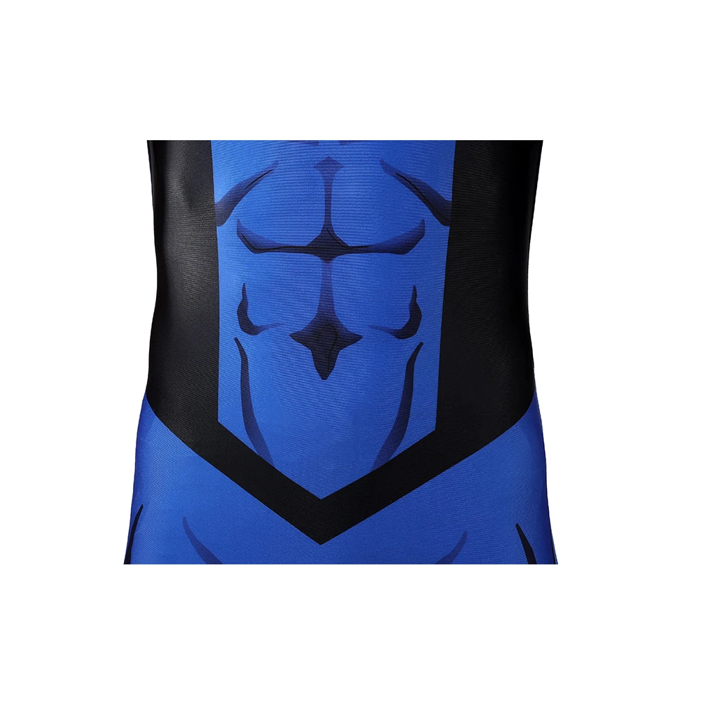 Mark Grayson Cartoon Invincible 4 Cosplay Costume New Blue Jumpsuit Mask Outfits Orange Gloves Halloween Uniform Carnival view 5