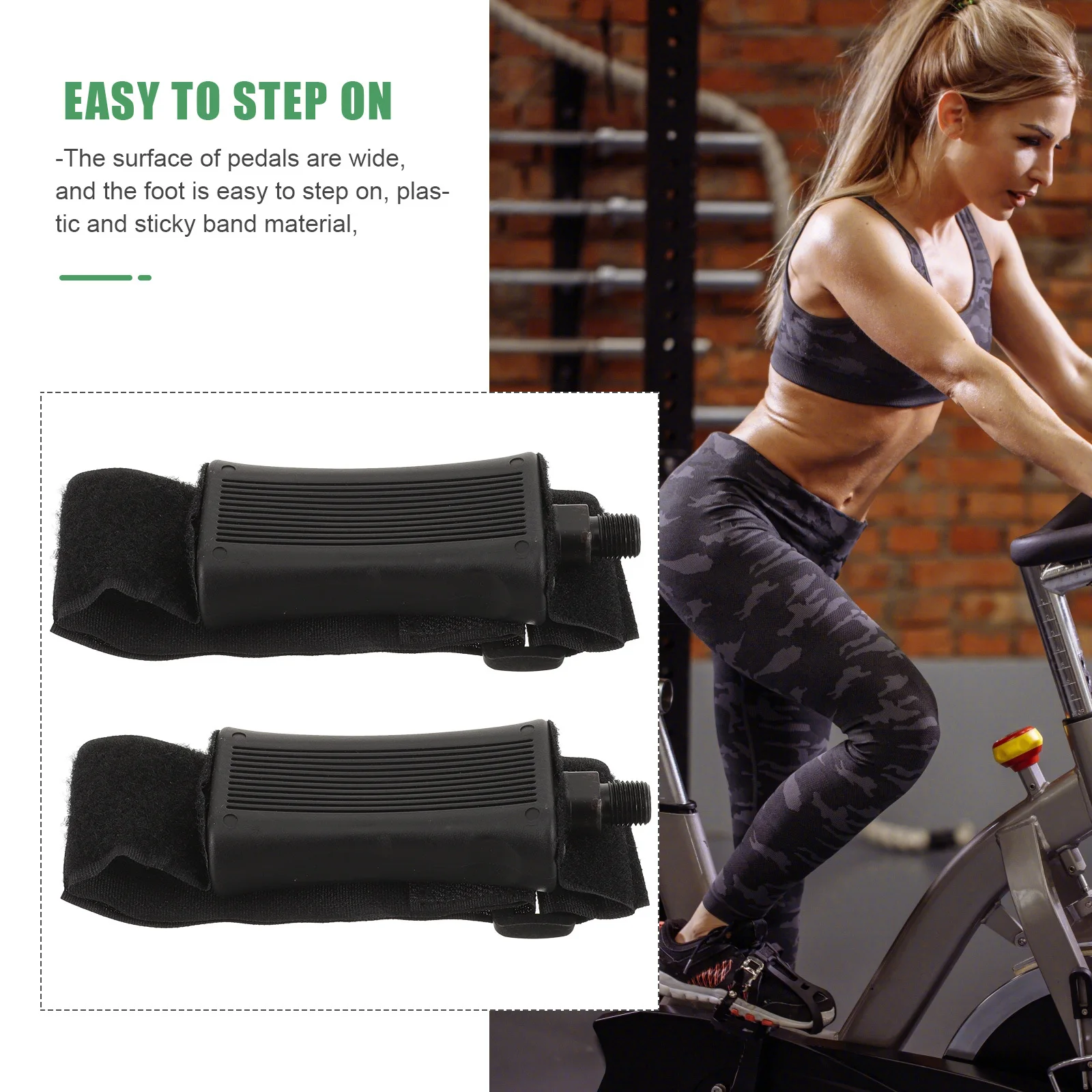 

1 Pair Non-Slip Bike Pedals Wide Lightweight Durable For Indoor Cycling Exercise Fitness Road Bicycle Replacement Accessory