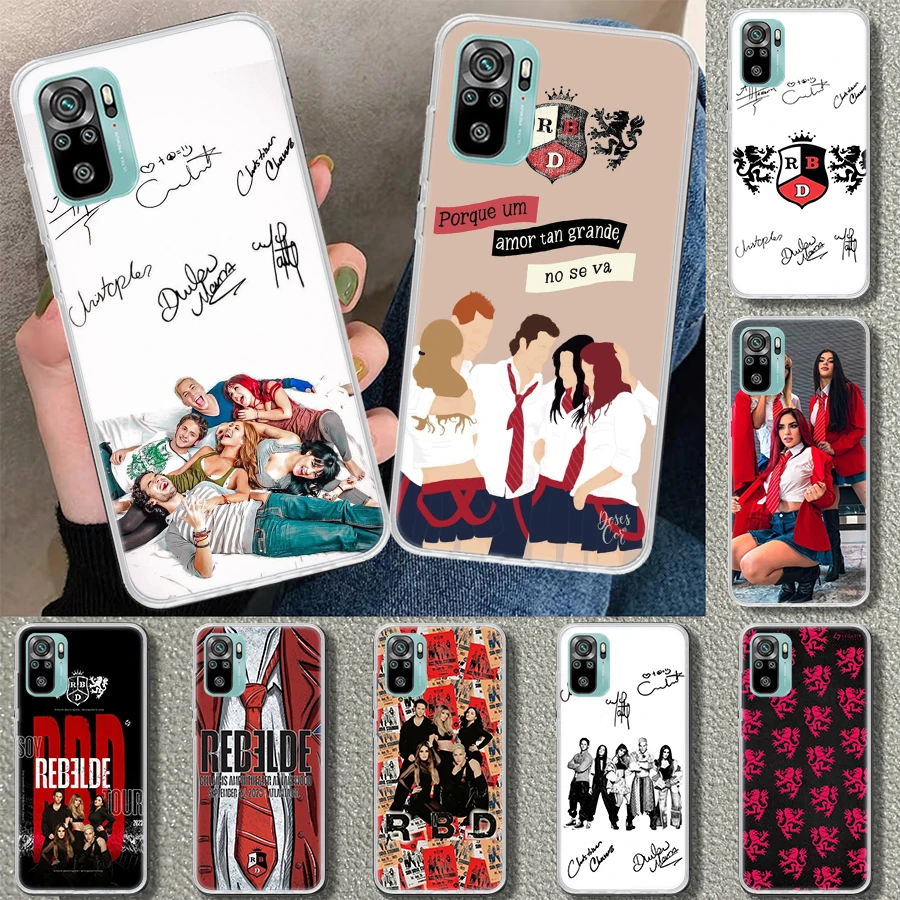 F-Fashion RBD R-Rebelde Phone Case Cover for Xiaomi Redmi Note 13 14 12S 12 11 Pro Plus 11S 11T 11E 10 10S Soft Print Coque Note