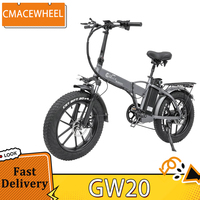 CMACEWHEEL GW20 Electric Bike 750W Motor 20*4.0'' Fat Tires Bicycle 0-45km/h Max Speed 60N.m 48V 17Ah Battery 70-110km Range