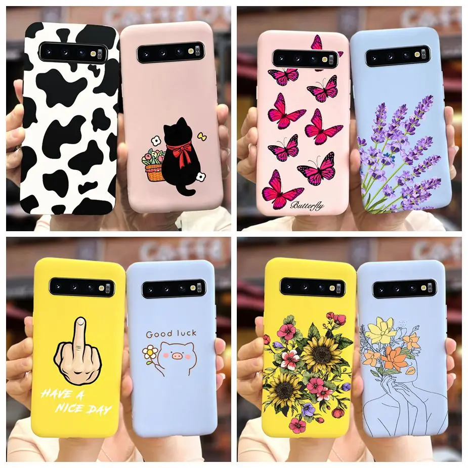 For Samsung Galaxy S10 S10e S10+ Case Fashion Candy Soft Silicone Phone Back Cover For Samsung S10 Plus S10e Fundas Coque Bumper