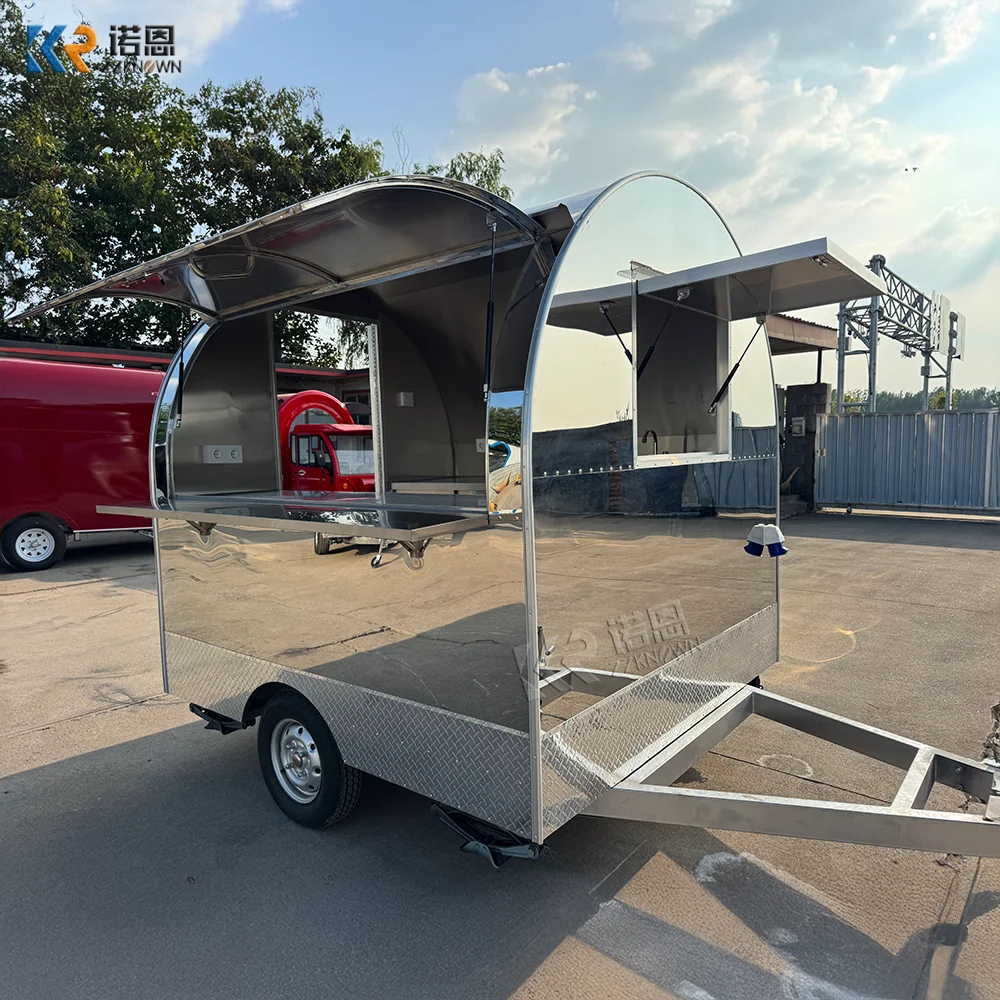 

Concession Street Food Truck Custom Pizza Ice Cream Cart Mobile Professional BBQ Catering Trailer With Full Kitchen