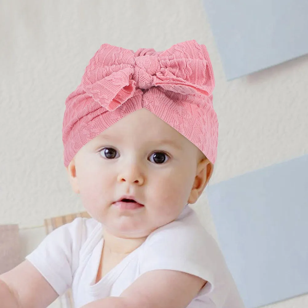 

3Pcs Butterfly Jacquard Baby Hats Soft Bow Knotted Beanie for Infant Girls Cozy Daily Use Baby Hats Toddler Girls Hat