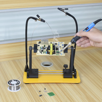 NEWACALOX Circuit Board Holder 360° Flipping PCB Clip Soldering Helping Hands for Mobile Phone SMD IC Desoldering Rework Station