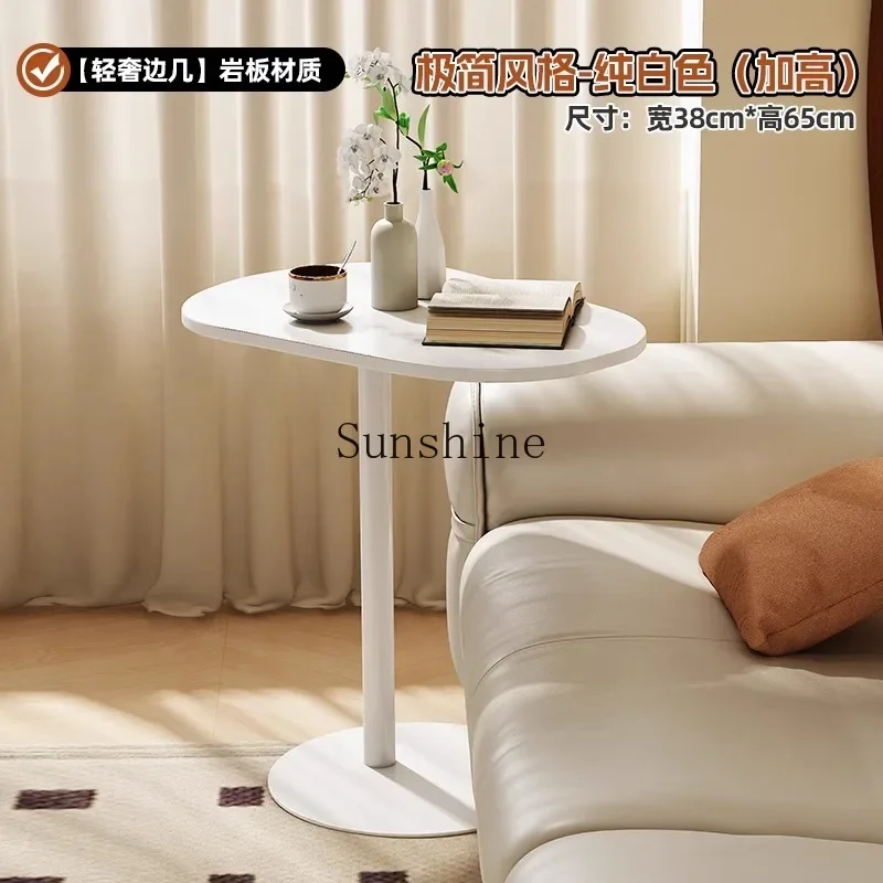 Rock slab shelf living room movable bedside side table balcony small tea table