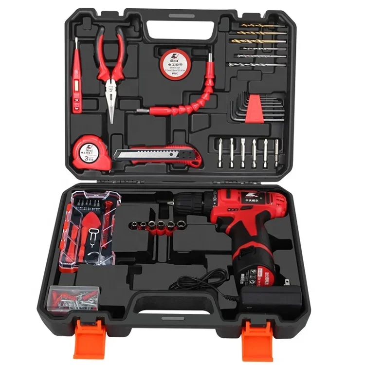 P3092A 112pcs 12V Electric Combo Kit Cordless Drill Power Tool Sets Tool