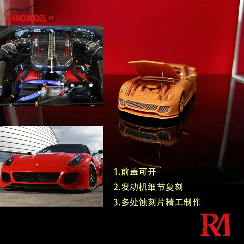 

(Pre-Order) Rhino Model RM 1:64 599XX Red Limitted999 Diecast Collector's Vehicle Model Car