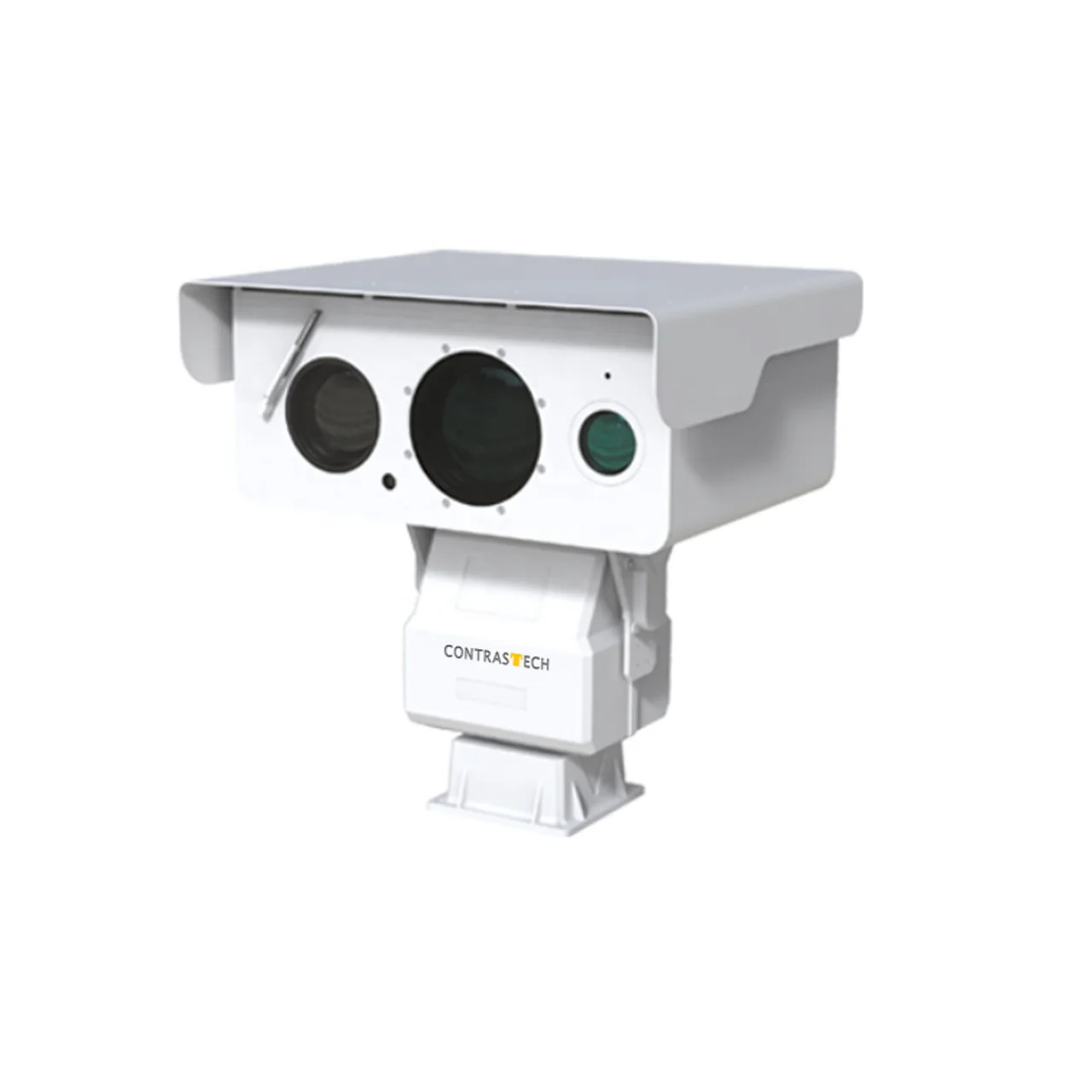 Caméra thermique PTZ à double capteur IP66, longue portée de 360 degrés, Zoom 25-225mm, pour la sécurité frontière et côtière