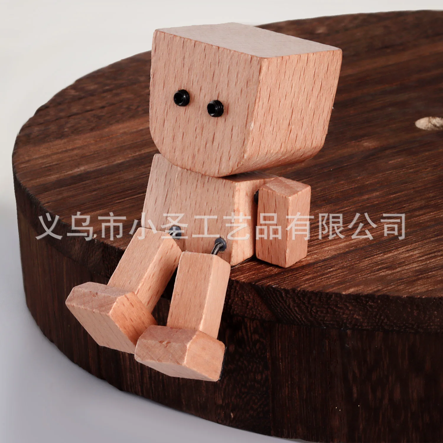 

Cartoon Wooden Man Doll Statue Figurines Wooden Props Toy Ornament Home Office Desktop Decoration Creative Gifts