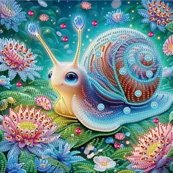 DIY Colorful Snail 5D Special Shape Diamond Art Kits for Beginners,Diamond Art Painting Kits for Home Wall Decoration Gift
