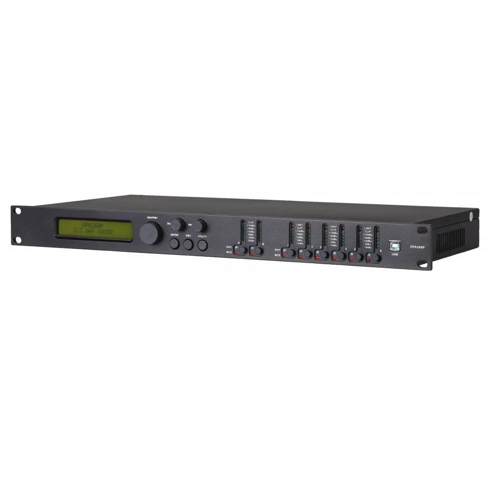 New MARANI DPA260P  2-IN 6-OUT Digital Speaker Management System Equipment Control Remote PC Software EQ with a 11-band