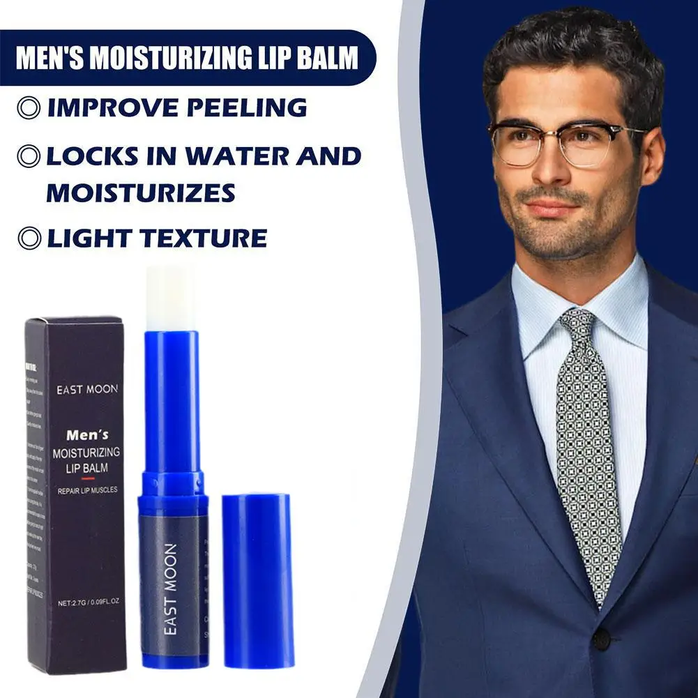 Bálsamo labial masculino hidratante remodelar lábios rachados refrescante e não gorduroso nutritivo bálsamo labial presente para pai lábios ca v2x7