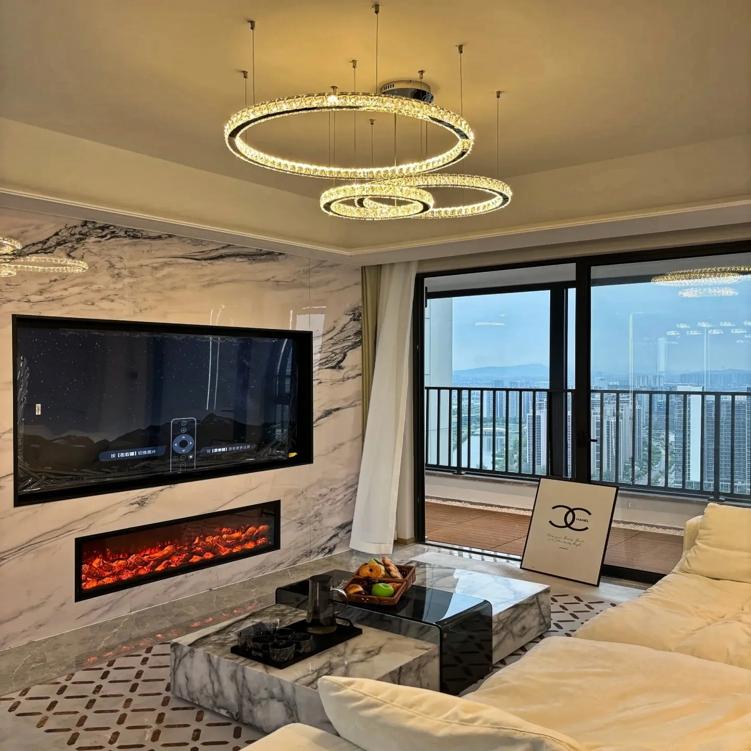 【ساخن】مدفأة كهربائية حديثة ثلاثية الأبعاد مثبتة على الحائط للاستخدام الداخلي، مواقد زخرفية لحرق الخشب المدمج