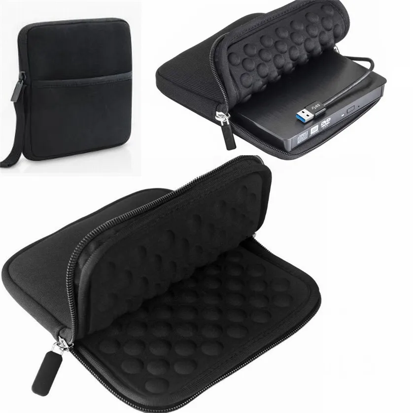 Soft Neoprene Protective Carrying Case for DVD Player Writer Blu-Ray BlueFire Asus/Magic Trackpad/Samsung/LG/Dell DVD Drive bag
