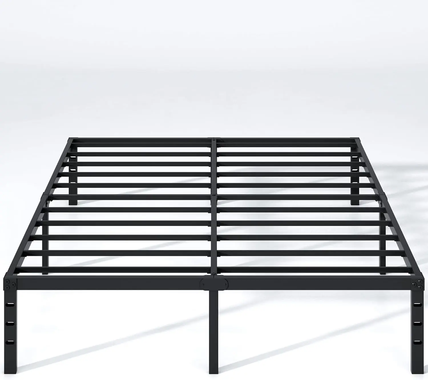 

Queen Metal Bed Frame with Storage Space, Heavy Duty Sturdy Mattress Foundation, Easy Assembly, No Box Spring Needed, 14 Inch