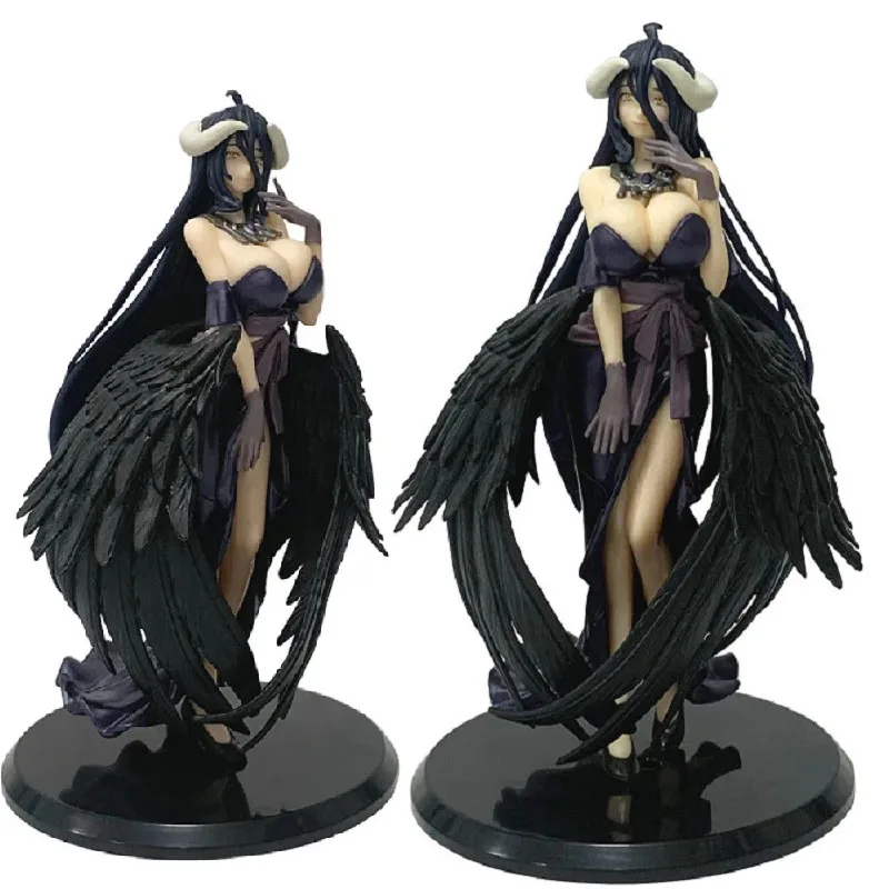 Figura de Anime Overlord de 18cm, Série Albedo com Vestido de Festa, Figurinha de Ação em PVC, Ornamento para Mesa ou Carro, Modelo de Coleção, Brinquedo para Presente