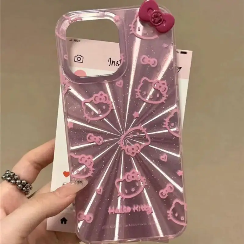 Kawaii Sanrio Anime Mobile Phone Shell Cute Hello Kitty Cartoon Ins Shockproof All Inclusive Mobile Phone Shell Girls Toys