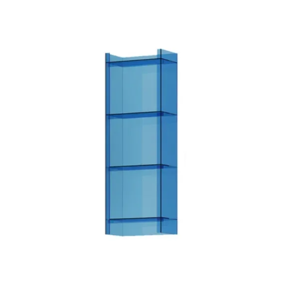 Nordic style acrylic transparent bookcase, floor shelf bookcase, figure display stand, integrated storage shelf