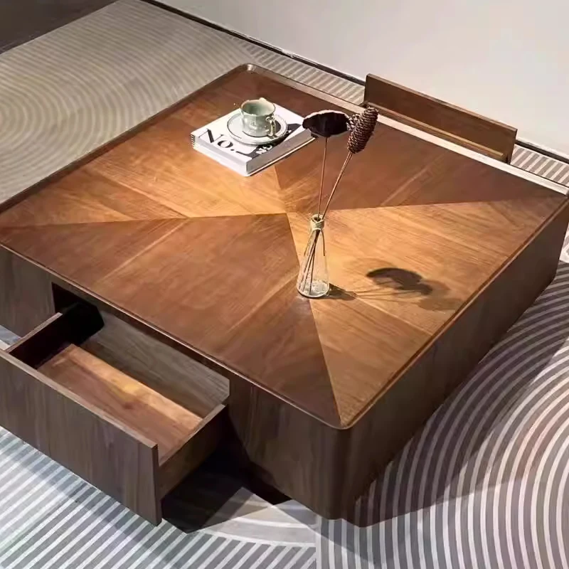 

Luxury Modern Designer Wood Coffee Table Home Furniture Nordic Style Square Coffee Table For Living Room