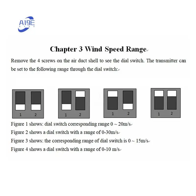 

A19E-0-30M/S Pipes Wind Speed Sensor High Precision Plumbing Air Speed Volume Measuring Transmitters