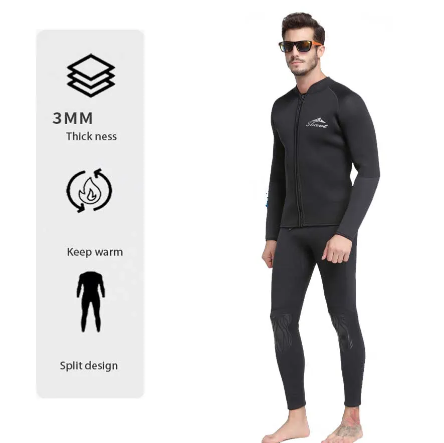 Sbart 3MM Neoprene Men Woman Wetsuits Warm Split Diving Clothing Elasticity Scuba Surfing Snorkeling Water Sports Diving Suit