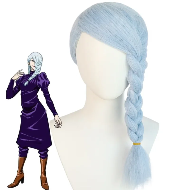 

FC6Anime Jujutsu Meimei Cosplay Wig Adult Women Double Braid Heat Resistant Synthetic Hair Halloween Props@FC8！
