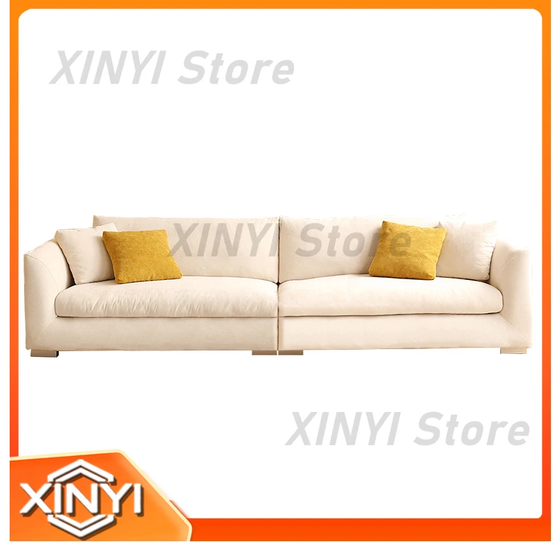Italian Design Goose Feather Stuffed Chenille Fabric Sofa for Living Room Big Couch Sofa for Home Decor Modern Furniture for