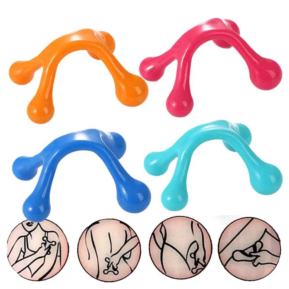 1Pcs Hand Held Massagers Tools, Back Deep Tissue, 4-Legged Acupressure Gentle Self Massager Trigger Pressure Point Massage Tools