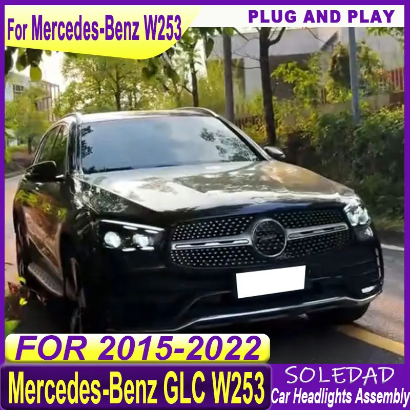 Car Styling Head Lamp for Mercedes-benz GLC w253 Headlight Assembly 2020 2021 2022 2023 LED Projector Lens Dynamic Accessories