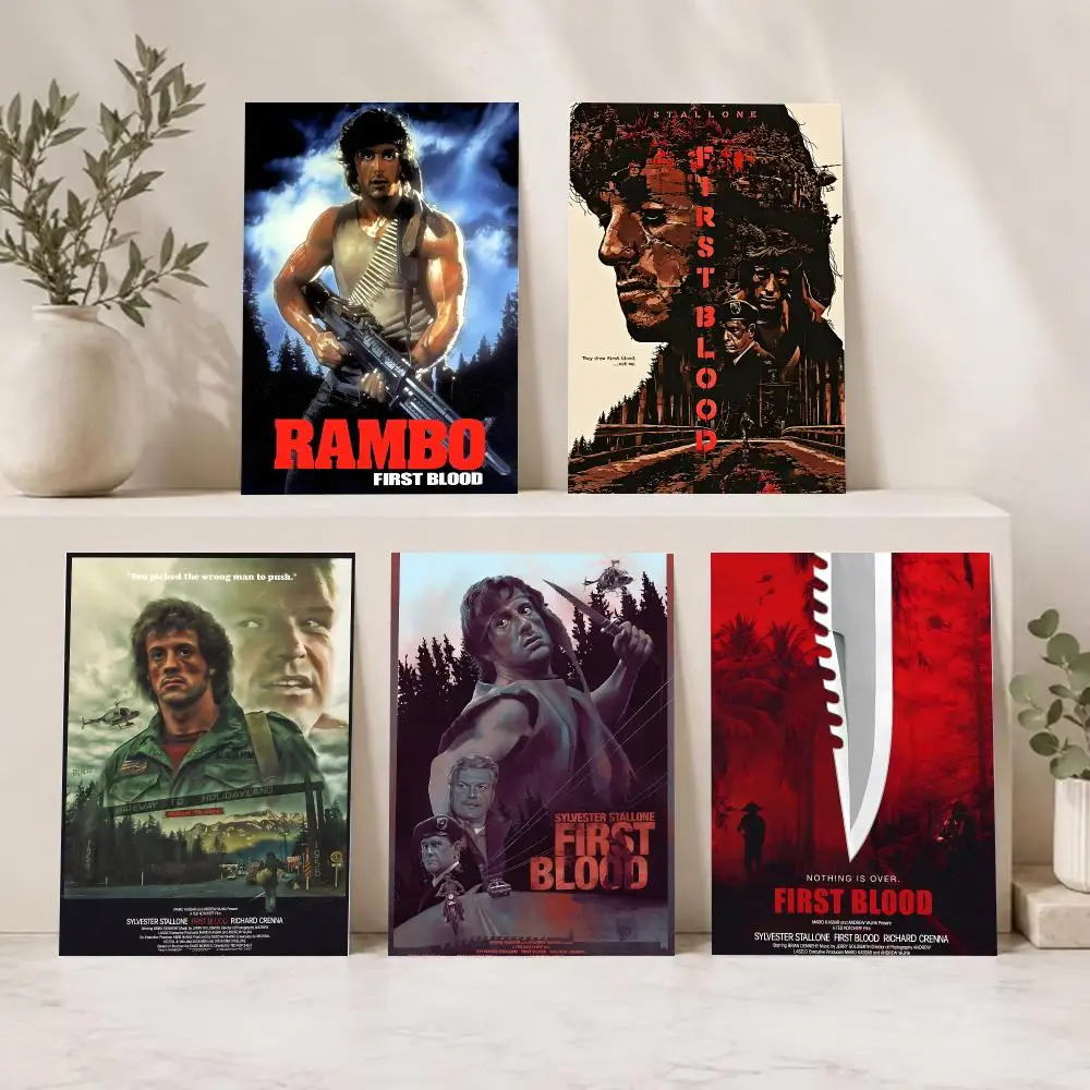 Action Film First Blood Poster Current Style Home Wall Art & Sleek Living Space Accents