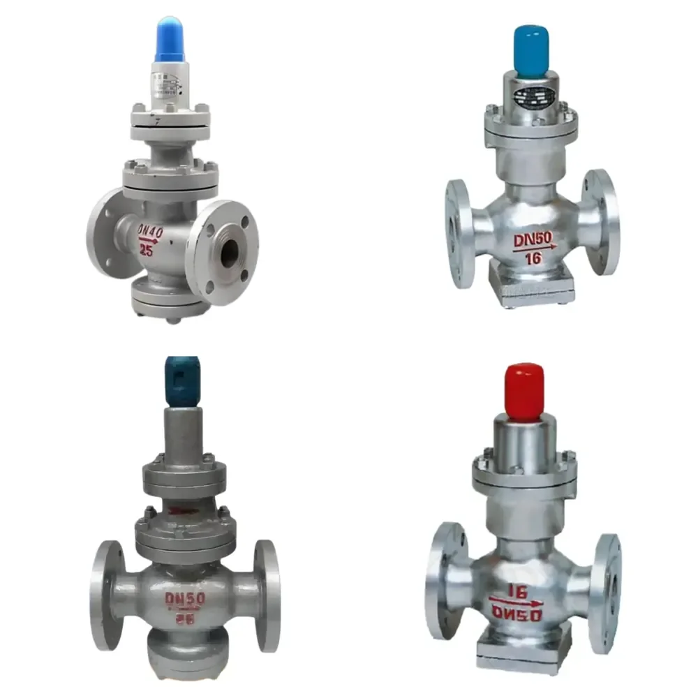 WSQ Corrugated Pipe Pressure Reducing Valve Cast Steel & Stainless Steel Spring Piston Type Y44H-16C