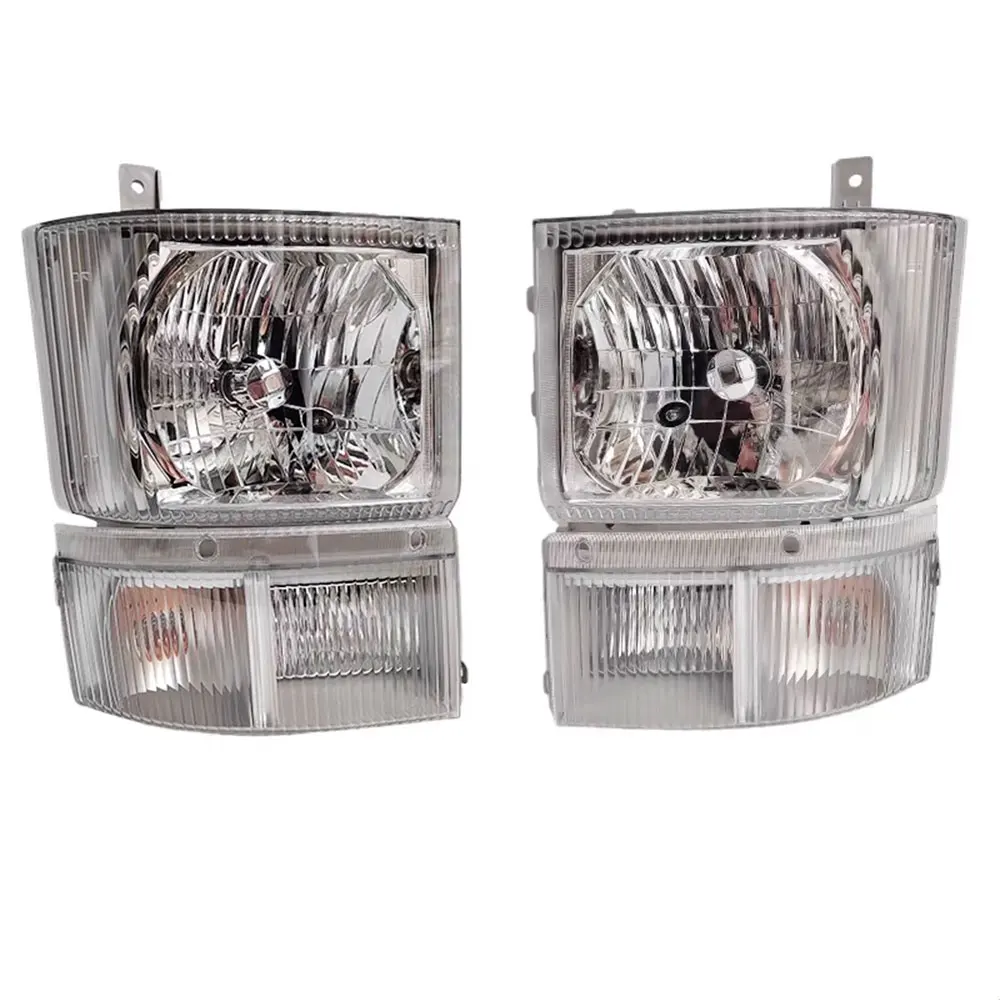 A Pair Car Headlights Fog Lamp Front Bumper Light For Isuzu ELF Lens 700P Truck