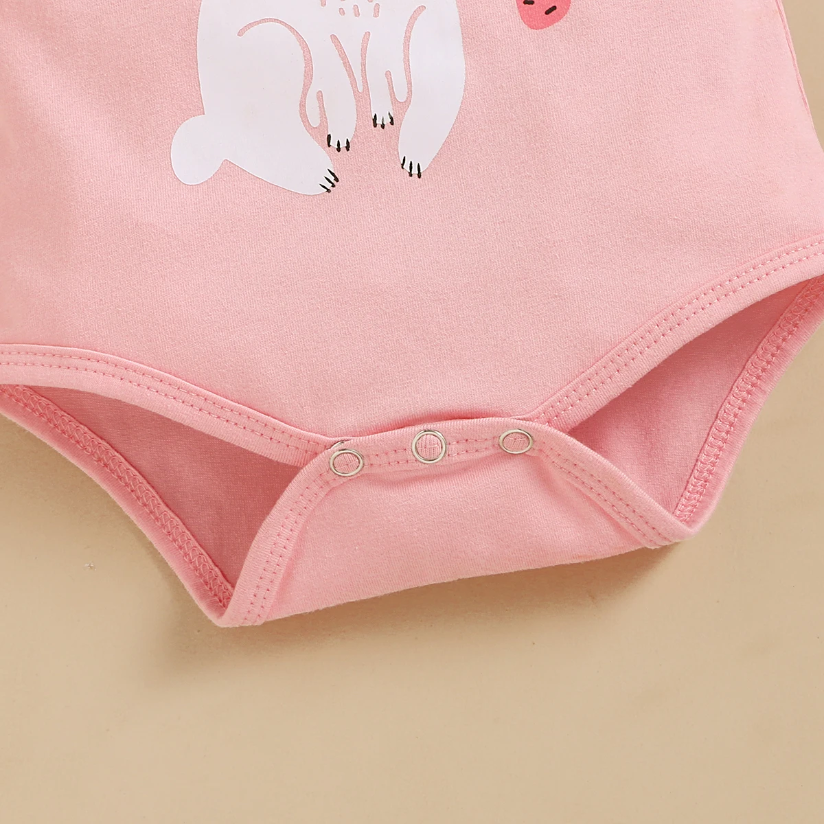 Newborn Baby Girls Romper Set Cute Rabbit Print Romper Pants + Pants with Bowknot 3Pcs Baby Girl Outfit Set Summer Casual Outfit