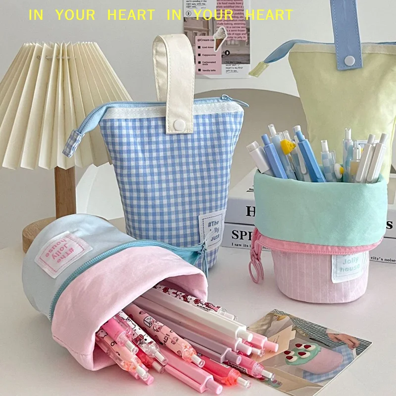 【X】Kawaii Big Capacity Pencil Case Pen Storage Bag Cute Pencil Punch Back To School Kids Gift Stationery Supplies
