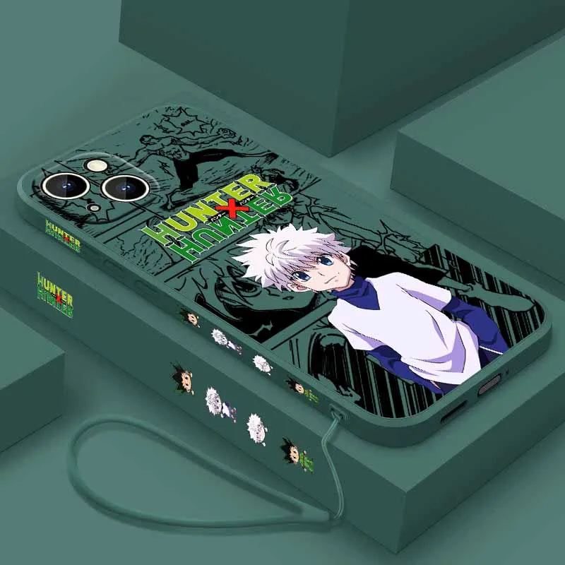 เคสโทรศัพท์ลาย Hunter×Hunter Killua Zoldyck สำหรับ Xiaomi POCO X7 X6 X5 X4 X3 NFC GT M6 M5 M4 F6 F5 F2 F1 Pro แบบสายคล้องมือ