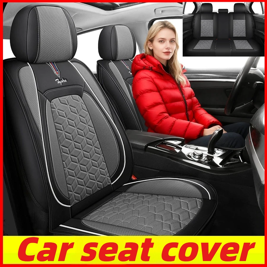 

Luxury Faux Leather Car Seat Covers Front Bottom Seat Cushion Covers, Anti-Slip and Wrap Around The Bottom, Fit 95% of Vehicles
