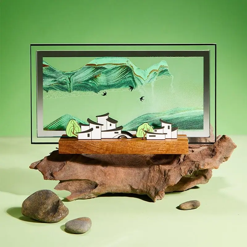 Quicksand painting ornament hourglass decoration living room office desktop decompression cure