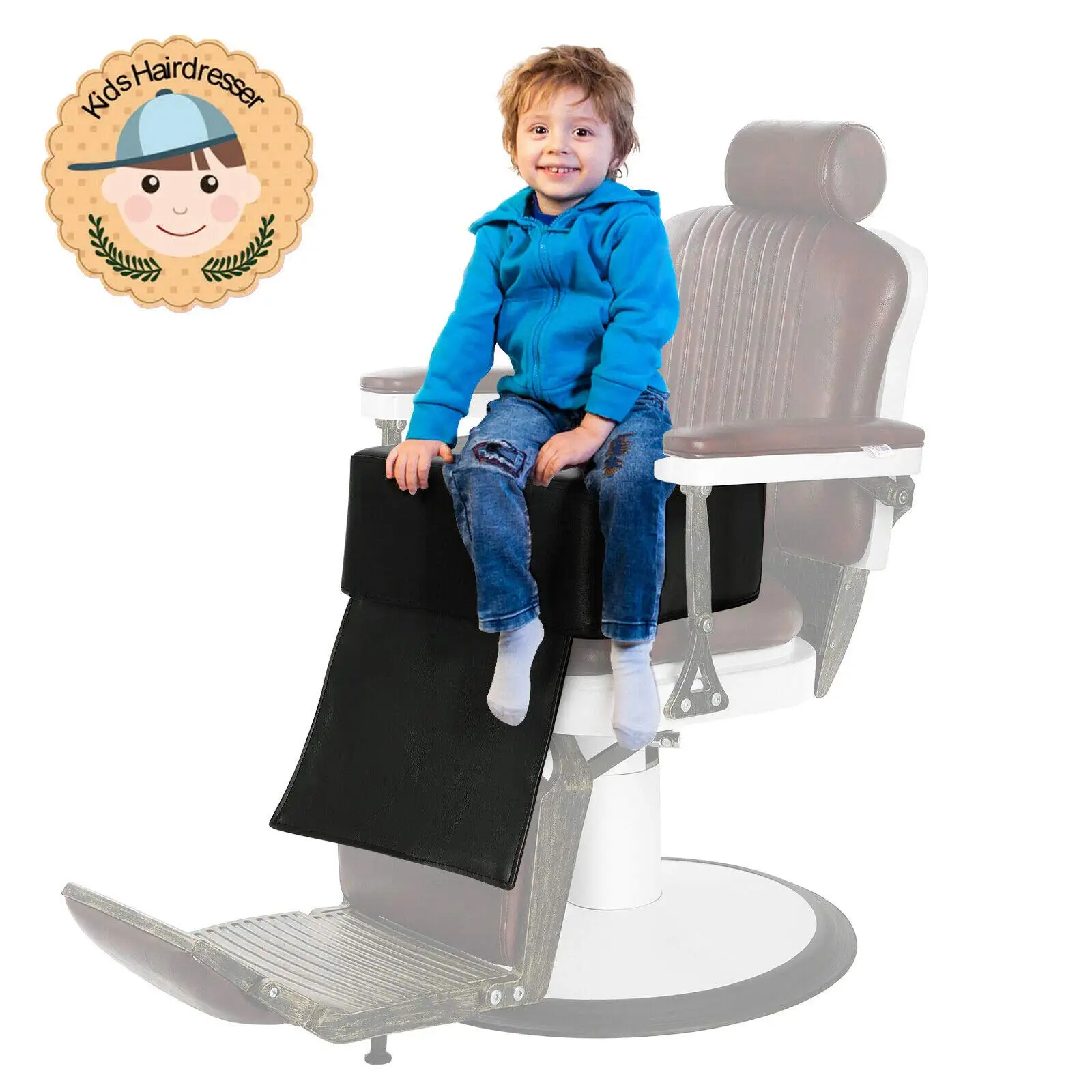 Speciality Barber Child Booster Seat Cushion Soft Sponge Spa Heightening Seats for Kids Barber Chair Hair Salon Cutting Styling