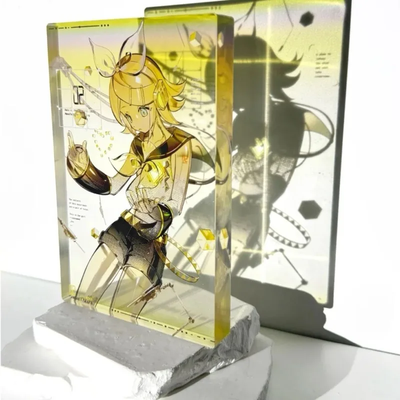 Ladrillo Acrílico Kagamine Rin/Len Hatsune Miku Project DIVA, Accesorio de Anime, Moda Creativa y Exquisita, Pequeño, Acrílico, Nuevo, Regalos
